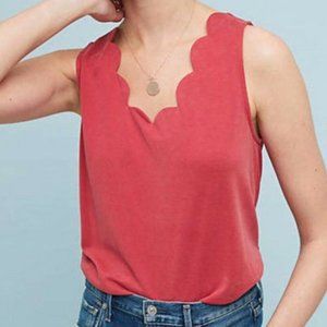 ANTHROPOLOGIE ERI + ALI Scalloped Tank